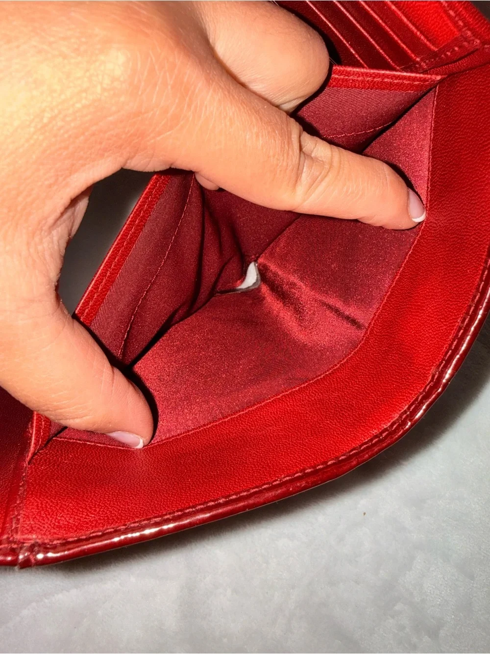 Christian Dior Patent Cannage Mini Lady Dior Wallet